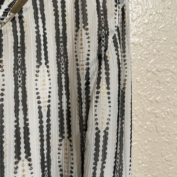 Torrid abstract print chiffon tank dress, gold detail - Picture 7 of 10